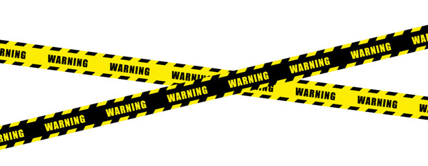 caution warning tape set: designed for industrial safety, roadwork, construction, and hazard zones. Vector illustration  