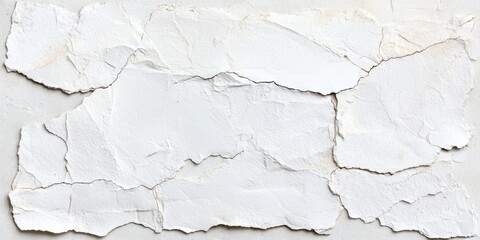 Fototapeta premium White Textured Wall with Cracked Paint for Interior Design Projects