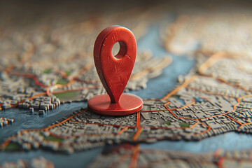 Red Pin on a Map