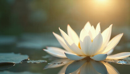 water lily in the pond