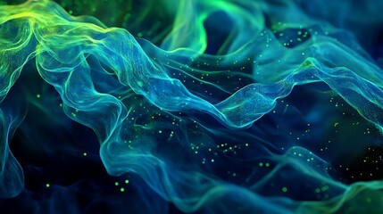 Fototapeta premium Abstract blue and green flow for use as backgrounds