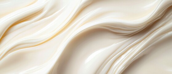 Close-up of a smooth, creamy texture. the texture appears to be made up of thin, wavy lines that create a wave-like pattern.