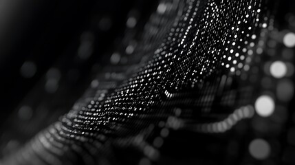 Abstract digital waves of light pattern graphic use