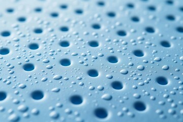 Close-Up of Water Drops on Blue Surface