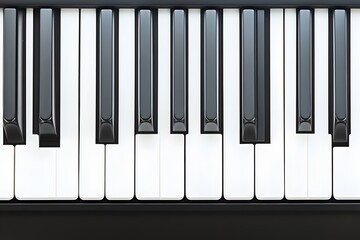 Naklejka premium Close Up Piano Keyboard Keys Musical Instrument Texture