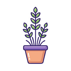 lavender plant pot icon design