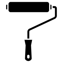 Paint Roller Glyph Icon