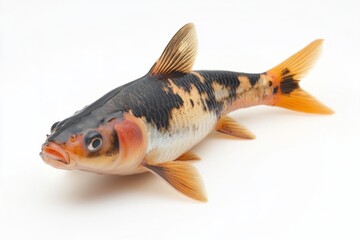 Obraz premium Koi Fish Isolated on White Background
