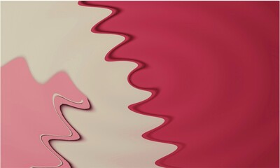 Obraz premium Abstract Art with Fluid Pink and Red Colors