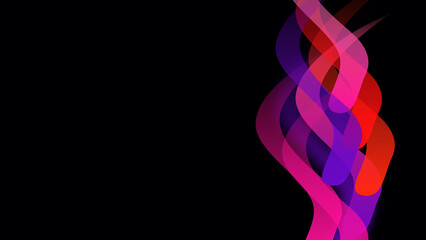 multicolor wave dark background