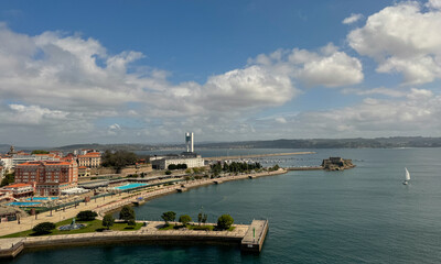 Obraz premium La coruna, Spain, September 04 2024 Yachts and boats at the A Coruna city port in Galicia, Spain
