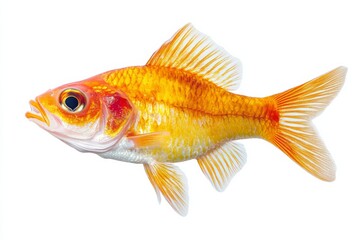 Goldfish on White Background