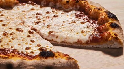 Delicious Cheese Pizza Slice Closeup Photography