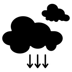Carbon Emission Glyph Icon
