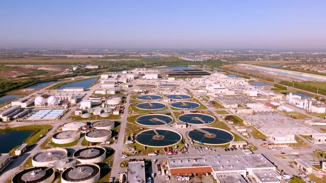 Aerial video South District Wastewater Treatment Plant 2025