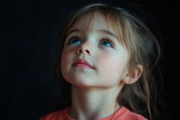 Young Girl Looking Up