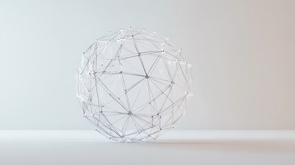 Abstract sphere structure on a flat surface, technology