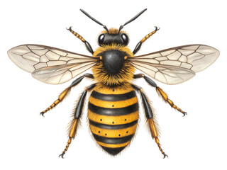 wasp isolated on white background