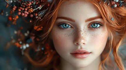 Obraz premium Portrait of a beautiful woman. 