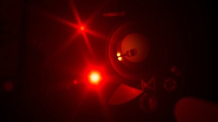 Retro camera light leaks and scratches with bokeh blur