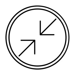 Exit Fullscreen Vector Line Icon Design