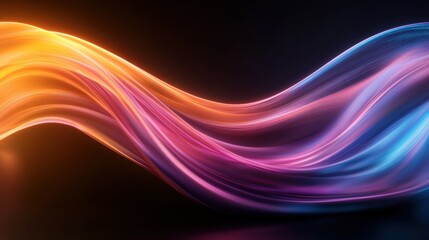 Fototapeta premium An abstract representation of flowing light waves, blending vivid colors that evoke energy, movement, and emotion, creating a stunning visual impact in digital art.