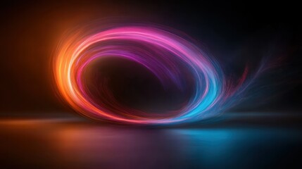 An innovative depiction of a dynamic circle, pulsing with vibrant colors, hinting at energy and motion, showcasing an engaging and modern abstract art style.