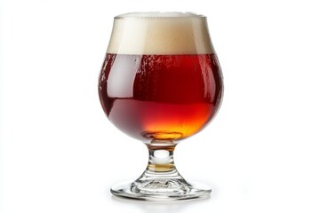 Tulip Glass of Amber Beer