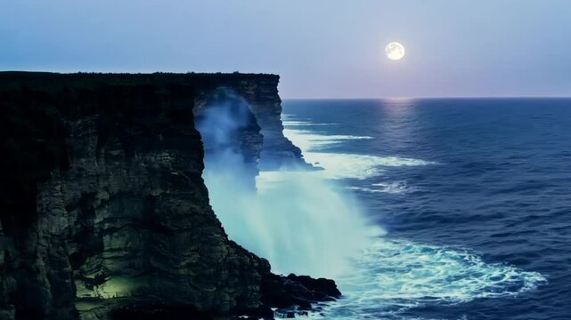 cliffs of moher at sunset