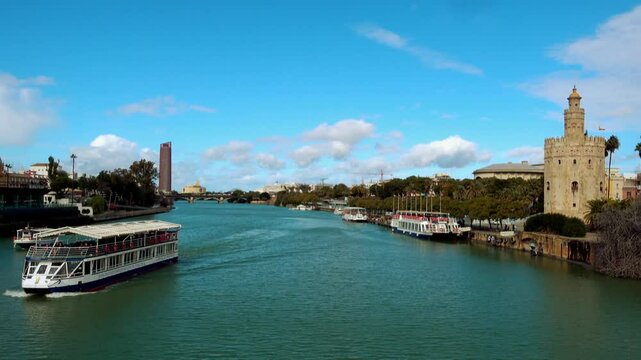 Torre del Oro (Tower of Gold) in Seville, Spain