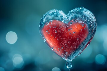 Fototapeta premium Heart Encased in Ice
