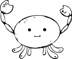 illustration crab contour