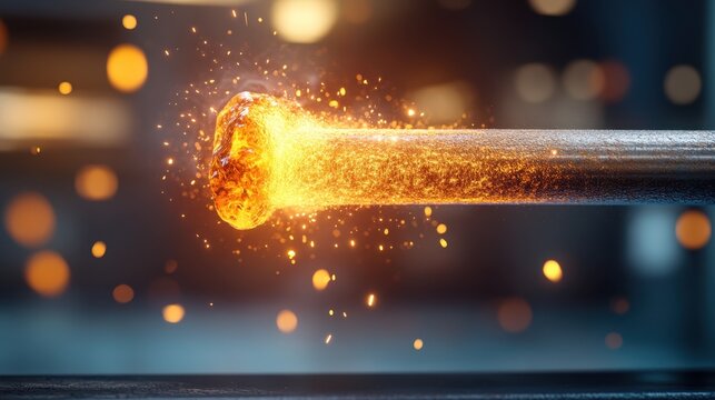 This dynamic image captures a powerful explosion of sparks and energy, conveying motion and intensity, evoking feelings of excitement, power, and vibrancy in a modern context.