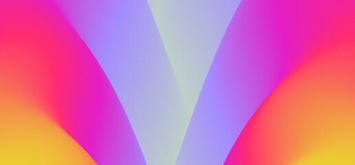 Smooth bands of ribbons diverge in different directions from one place, they create a gradient transition of colours. Abstract background with dynamic effect. Cover design template. Vector for design.