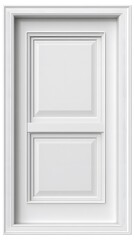 Elegant White Panel Door with Classic Molding Design