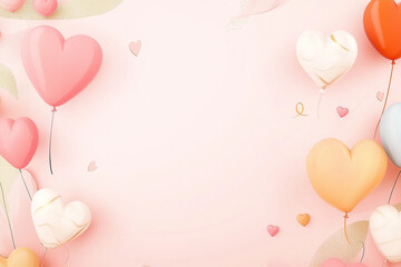 valentine background with balloons
