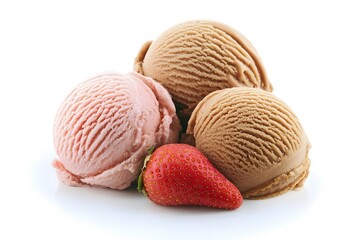 Delicious Strawberry and Chocolate Ice Cream Scoops