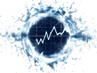 Abstract black and white cross hand-painted