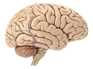 human brain isolated on white