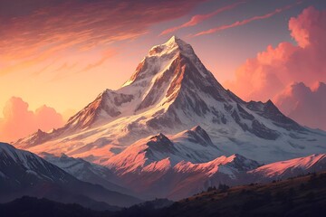 sunrise in the mountains