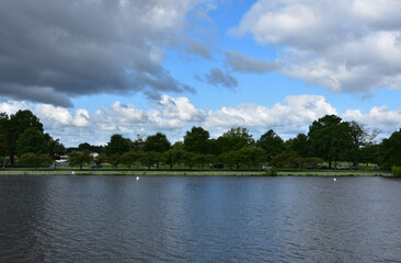 Dark Clouds Hovering Over the Potomac River