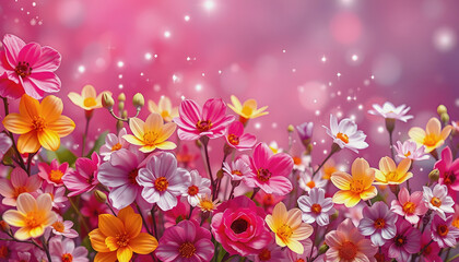 Fototapeta premium Spring abstract composition, colorful background, floral design, collection , with white tonespng