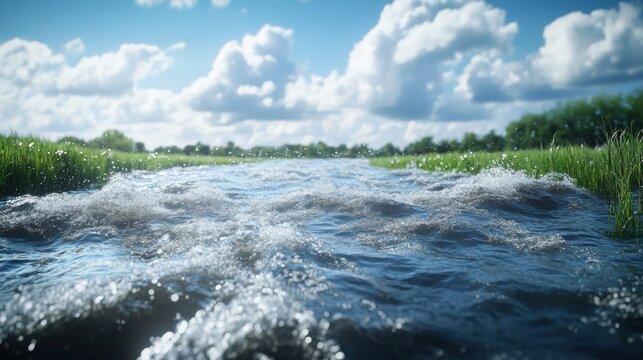 Riverbank overflow event baaf news report flooded observational viewpoint rising water levels
