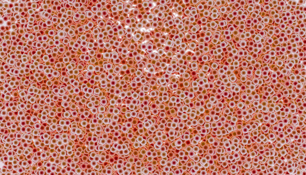 High resolution 3d render of densely packed colorful balls