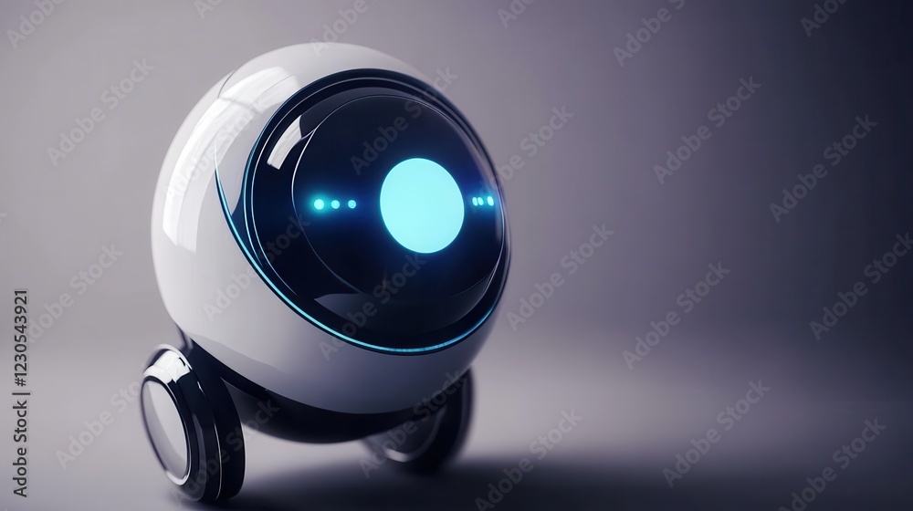 Poster chatbot with artificial intelligence that is linked to a cpu h yper realistic