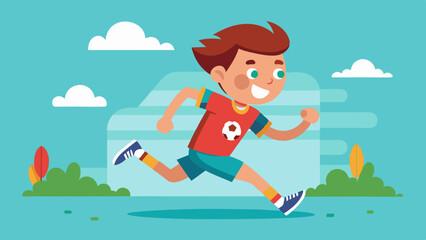 child running on the road