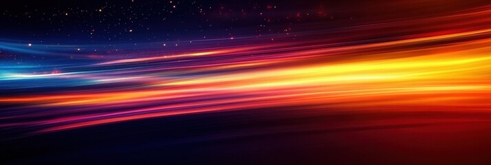 Obraz premium Abstract Dynamic Light Streaks: Vibrant Cosmic Energy