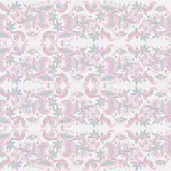 Paisley Floral oriental ethnic Pattern. Seamless Ornamental Indian fabric patterns.