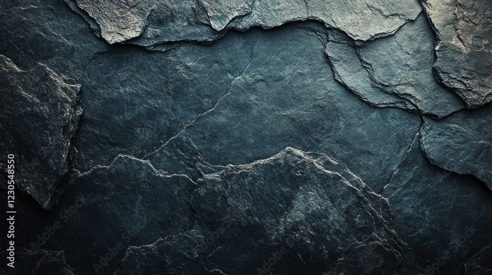 Aufkleber Soft, dark slate with intricate textures showcases natural patterns and layered imperfections, inviting creativity and contemplation in design or art projects