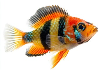 Fototapeta premium Colorful Tropical Fish on White Background